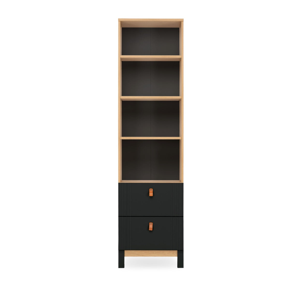 CuddleCo Rafi 5 Piece Nursery Furniture Set - Oak and Black