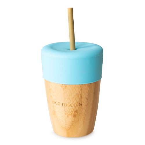 Eco Rascals Bamboo Cup with Straws - Blue