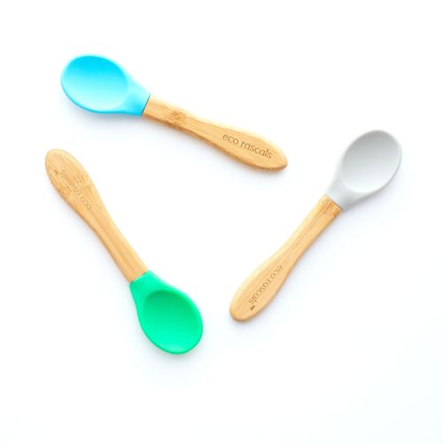 Eco Rascals Spoons 3x Pack - Grey/Blue/Green 