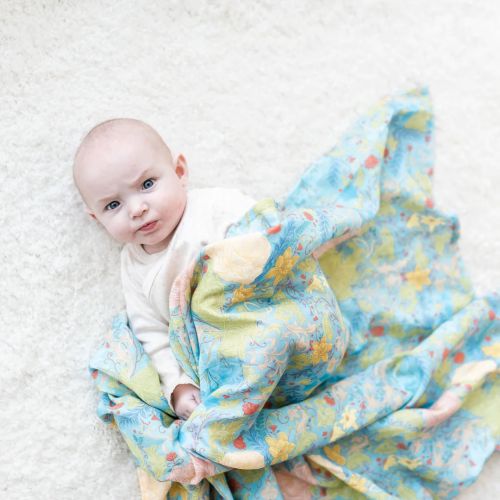 The Gilded Bird Perfect Paisley Muslin Swaddle 