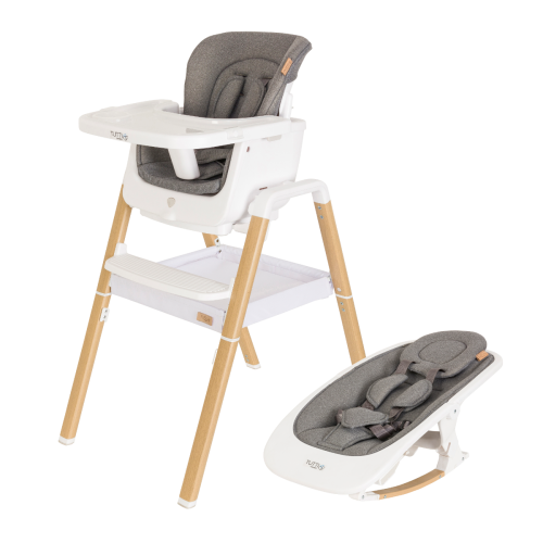 Tutti Bambini Nova Birth to 12 Years Complete Highchair Package - White/Oak